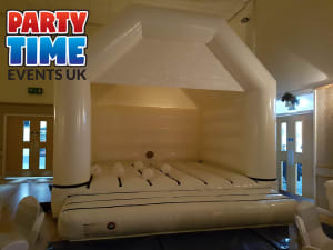 White wedding bouncy castle